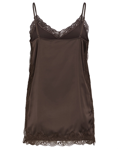 Vila - VIOnara Lace Singlet - Coffee Bean